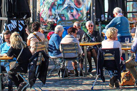 Bedrijfsuitje in voorjaar Antwerpen